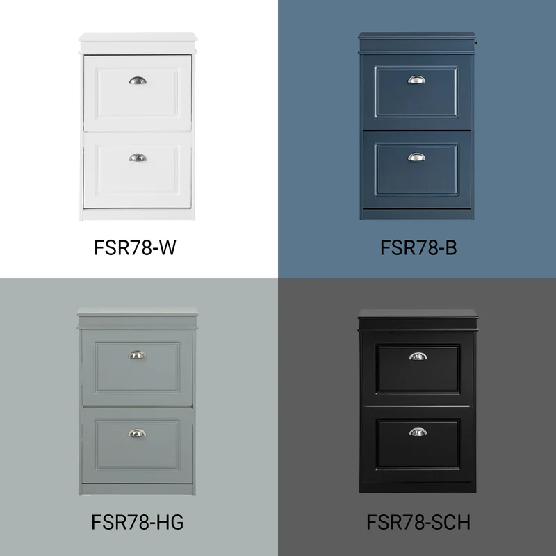 SoBuy FSR78-HG Armoire à Chaussures 2 Abattants Slim 24cm – 8 Paires, Dos Aéré, FSC®, Gris, 54x24x83 cm