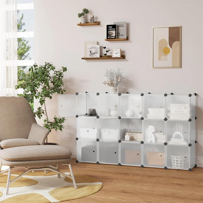 Étagère à chaussures modulable 15 cubes