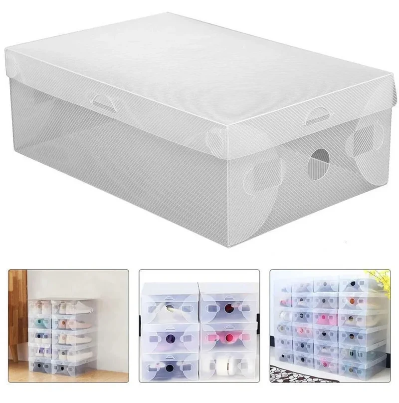Lot de 20 boîtes à chaussures transparentes
