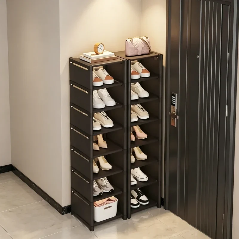 Range-chaussures empilable 8 niveaux 107 x 27 x 26 cm