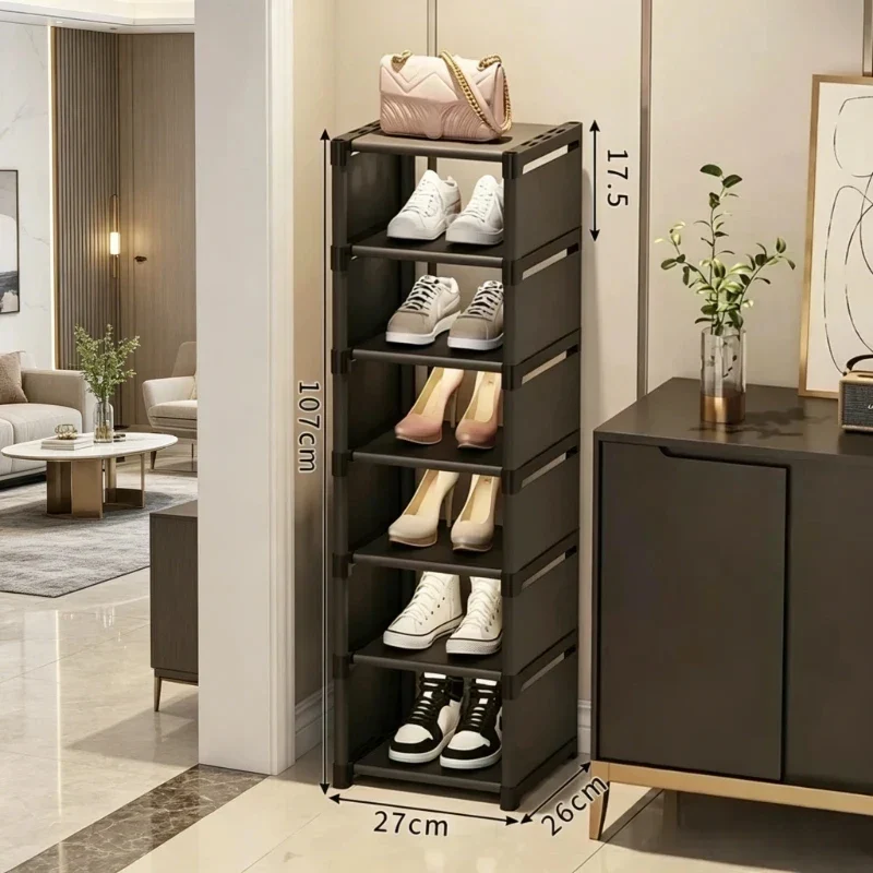 Range-chaussures empilable 8 niveaux 107 x 27 x 26 cm