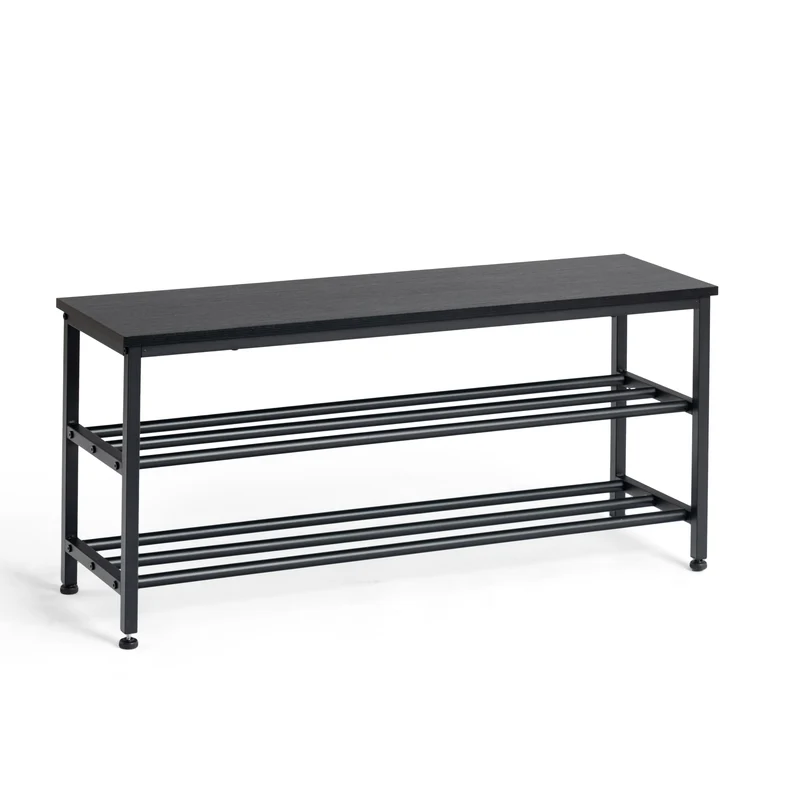 Banc à chaussures à 3 niveaux et étagère de salle de bain 100 cm - SATSOP