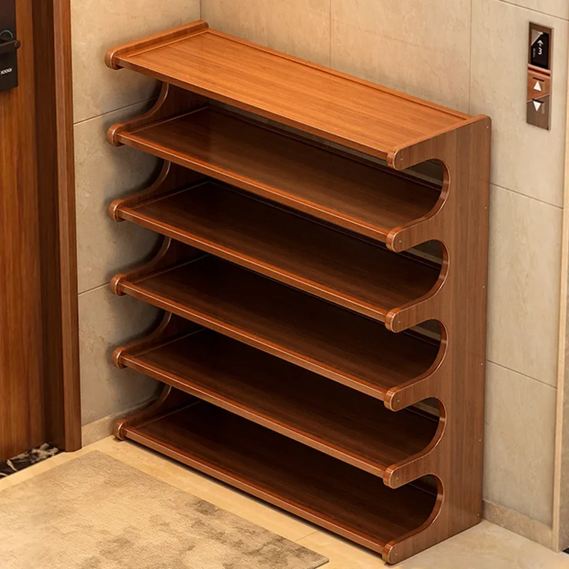 Range-chaussures en bois naturel modulable