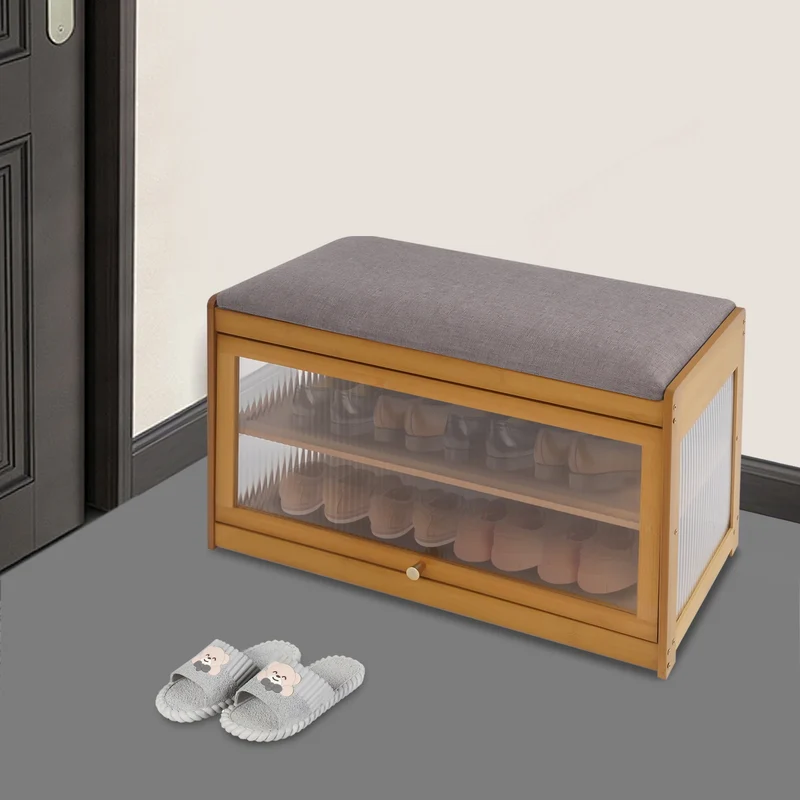 Banc à chaussures avec assise rembourrée