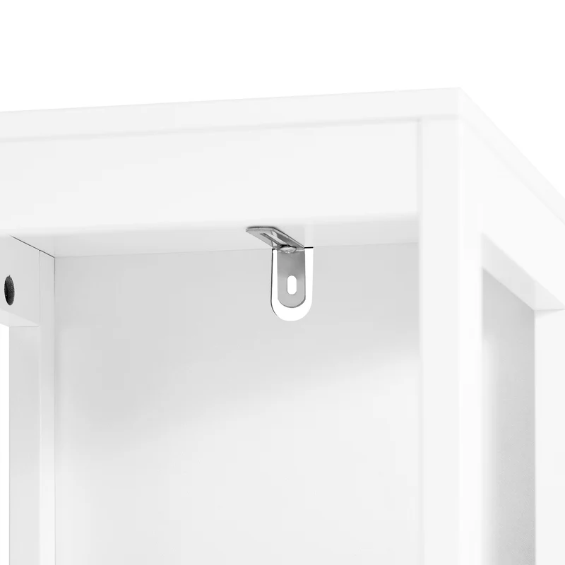 SoBuy BZR186-W Meuble Salle de Bain sous Lavabo, 30x30x89 cm, Meuble de Rangement Armoire WC Blanc, Design Slim, Idéal pour Petites Salles de Bain