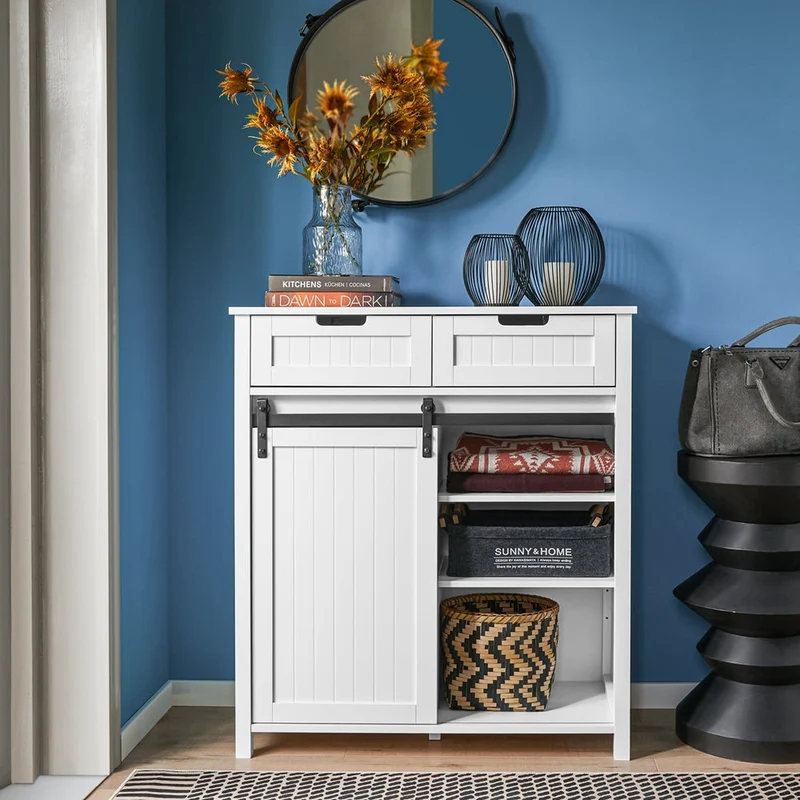 SoBuy FSB74-K-W Meuble Chaussures, Meuble Entrée, Commode Armoire de Rangement