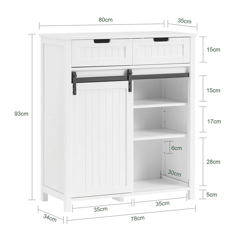 SoBuy FSB74-K-W Meuble Chaussures, Meuble Entrée, Commode Armoire de Rangement