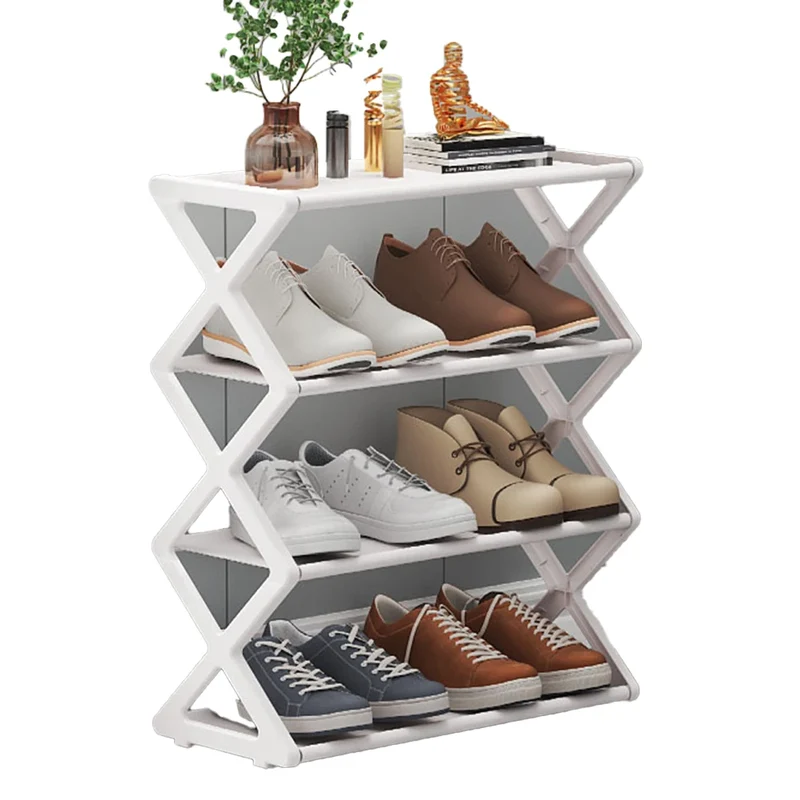 Étagère à chaussures pliable 3 niveaux