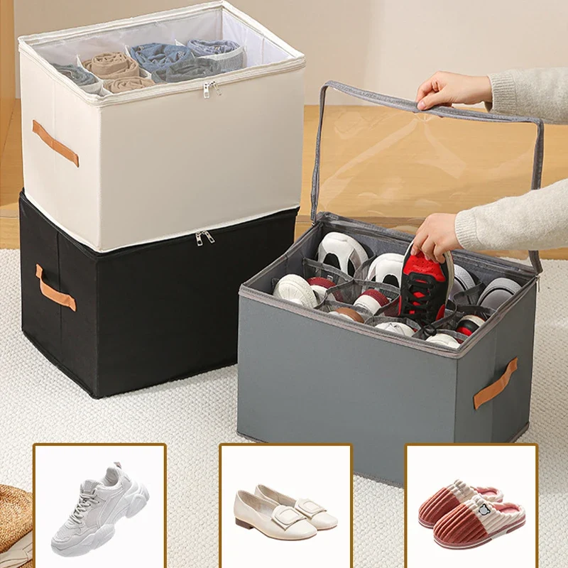 Boîte à chaussures sous lit pour 12 paires