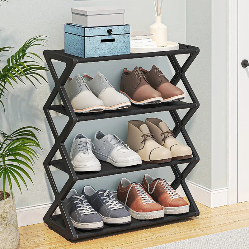 Étagère à chaussures pliante 4 niveaux 9 à 12 paires