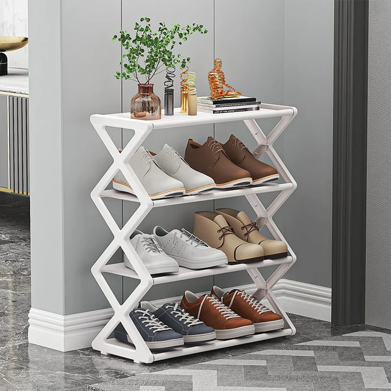 Étagère à chaussures pliante 4 niveaux 9 à 12 paires