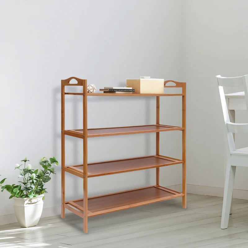 Étagère bambou 4 niveaux 60 x 25 x 67 cm