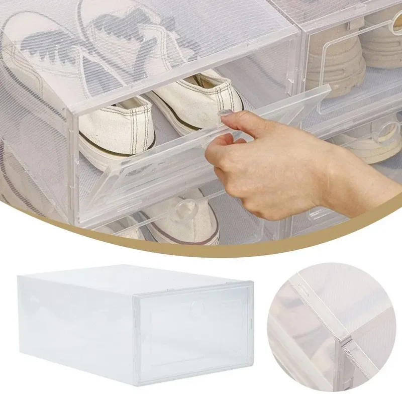 Boîte à chaussures transparente empilable pour sneakers