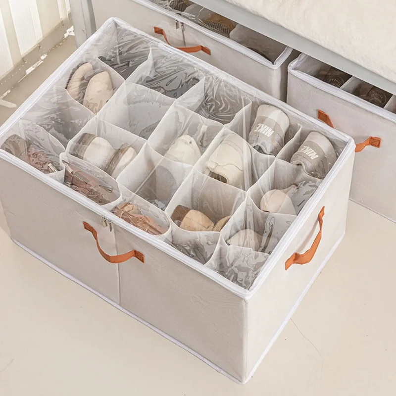 Rangement chaussures sous lit avec fenêtre
