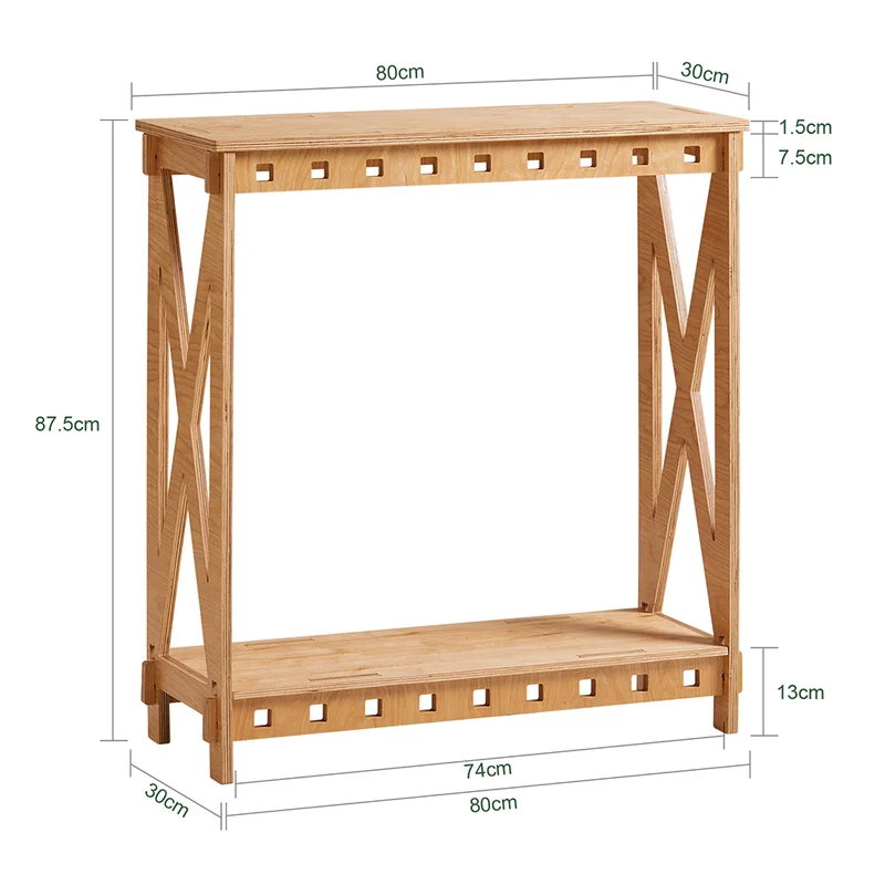 SoBuy HFSB01-N Table Console en Bois, Console Entrée Design, Bouts de Canapé, Table Décorative en Tenons et Mortaises