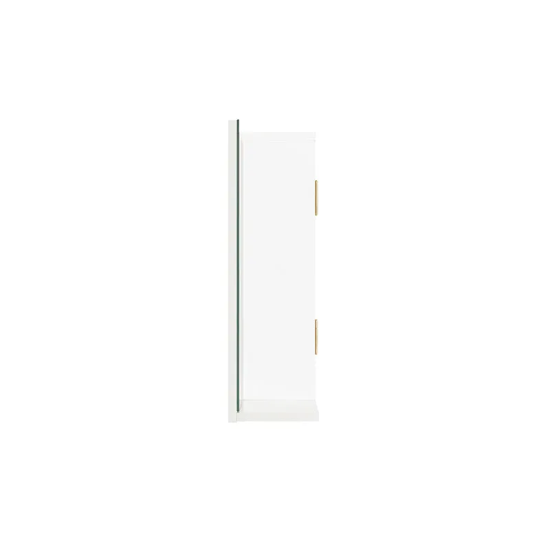 SoBuy BZR128-W Miroir de Salle de Bain avec Étagère Plateau Commode Armoire Murale Miroir Mural Meuble Salle de Bain Suspendue Placard Mural
