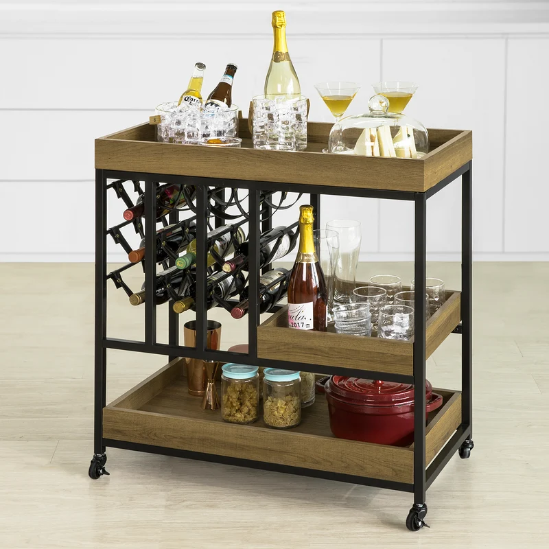 SoBuy FKW86-N Chariot de Service Desserte à roulettes Chariot Commode Roulant