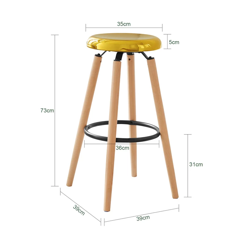 SoBuy FST89-G Tabouret de Bar Design avec Repose-Pieds Chaise de Bar Tabouret de Comptoir
