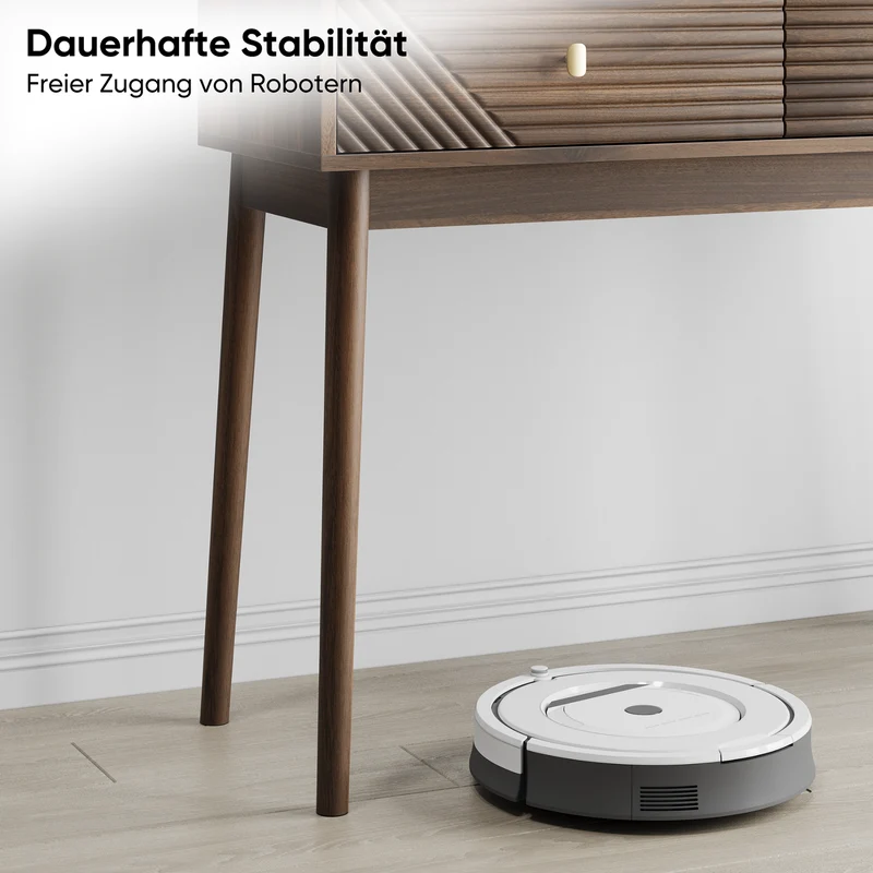 Console coiffeuse vintage avec 2 tiroirs et détails ondulés et dorés SILICABODY