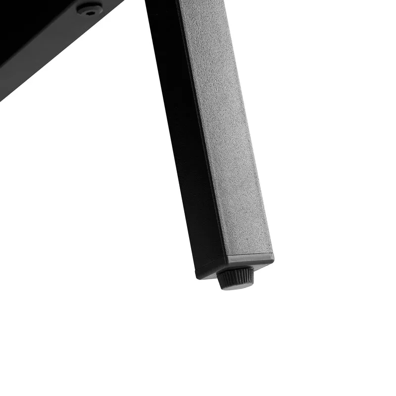 Buffet moderne noir 4 portes à motifs rainurés sans poignées 145x41,5x80 cm VERTEXIRE