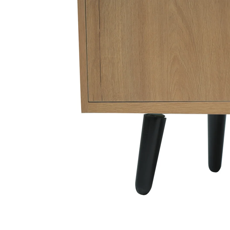 Banc à chaussures effet bois avec 3 portes et le banc 100x34x68,5cm ETHEREALLUM