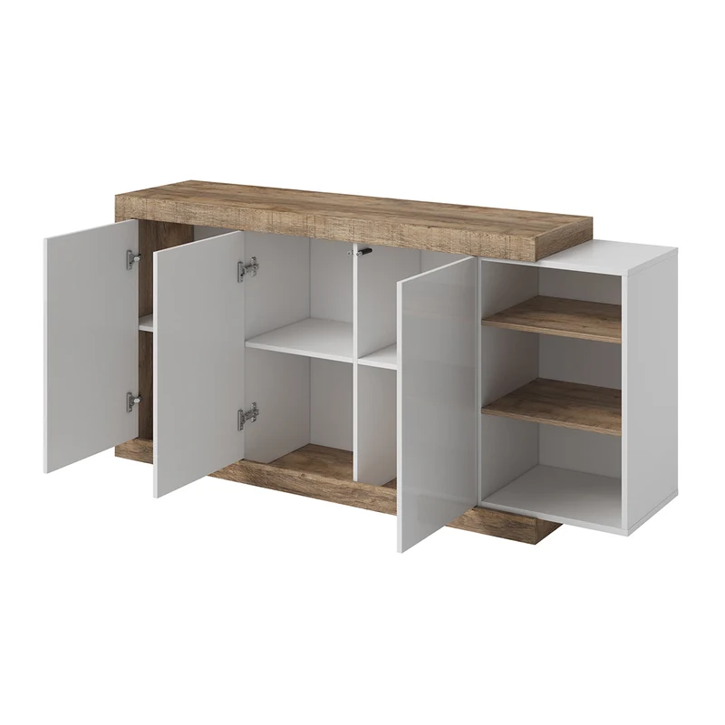 Buffet 3 portes Azior Blanc et Bois