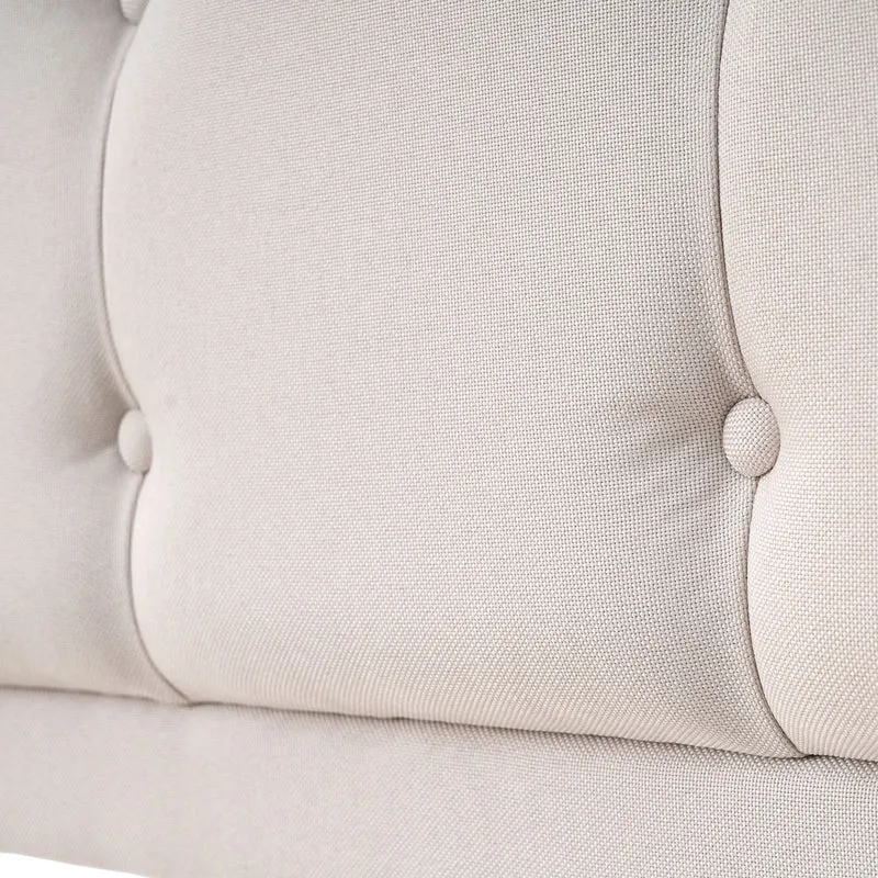 Lit double 140x200cm avec 4 tiroirs, tête de lit réglable, ports USB-C, tissu beige, sommier bois