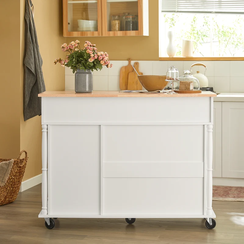 SoBuy FKW116-WN Desserte sur roulettes, Chariot de Cuisine