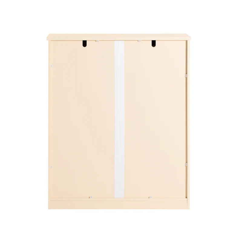 SoBuy BZR79-MI Meuble Bas de Salle de Bain avec Bac à Linge Amovible Armoire à Linge Commode Armoire Toilette avec Panier à Linge