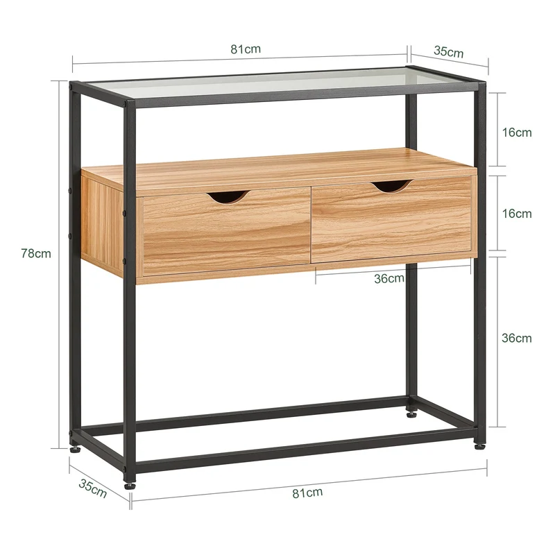 SoBuy FSB54-N Table Console, Table d’Entrée, Meuble d’Entrée, Bout de Canapé, Table Décorative, Buffet