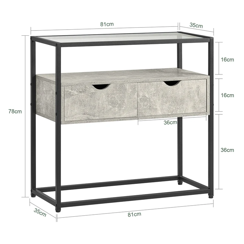 SoBuy FSB54-HG Table Console, Table d’Entrée, Meuble d’Entrée, Bout de Canapé, Table Décorative