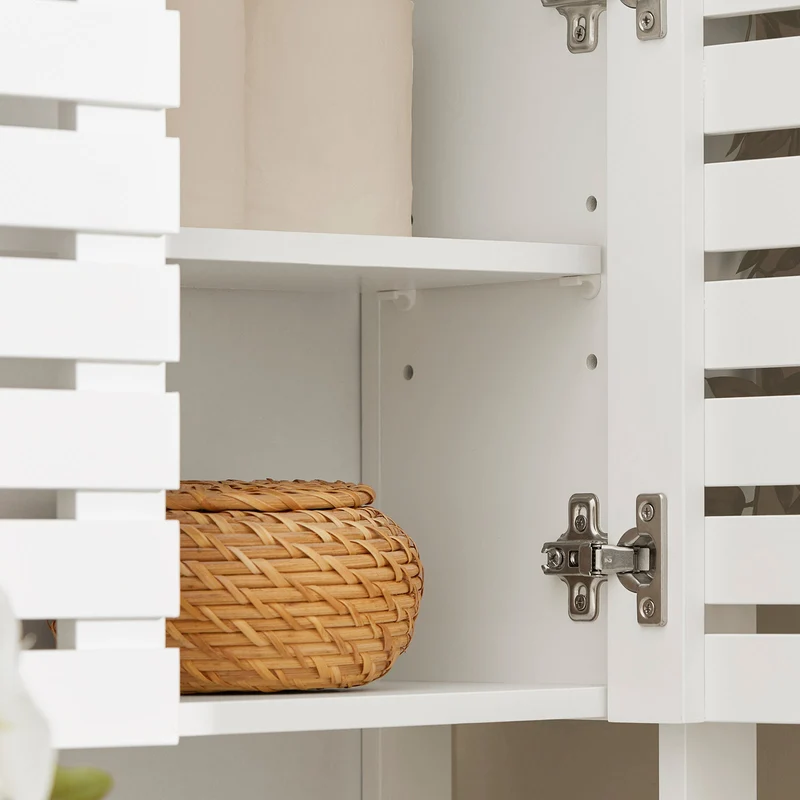 SoBuy BZR51-W Meuble Haut Armoire de Toilettes Salle de Bain Suspendue Placard Commode Murale Armoire à Pharmacie