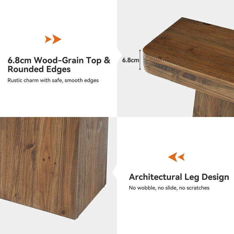Tribesigns Console en bois massif de 160 cm, Table d'appoint étroite à placer derrière le canapé