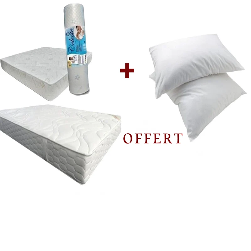 Matelas céleste garantie 10 ans + oreiller offert