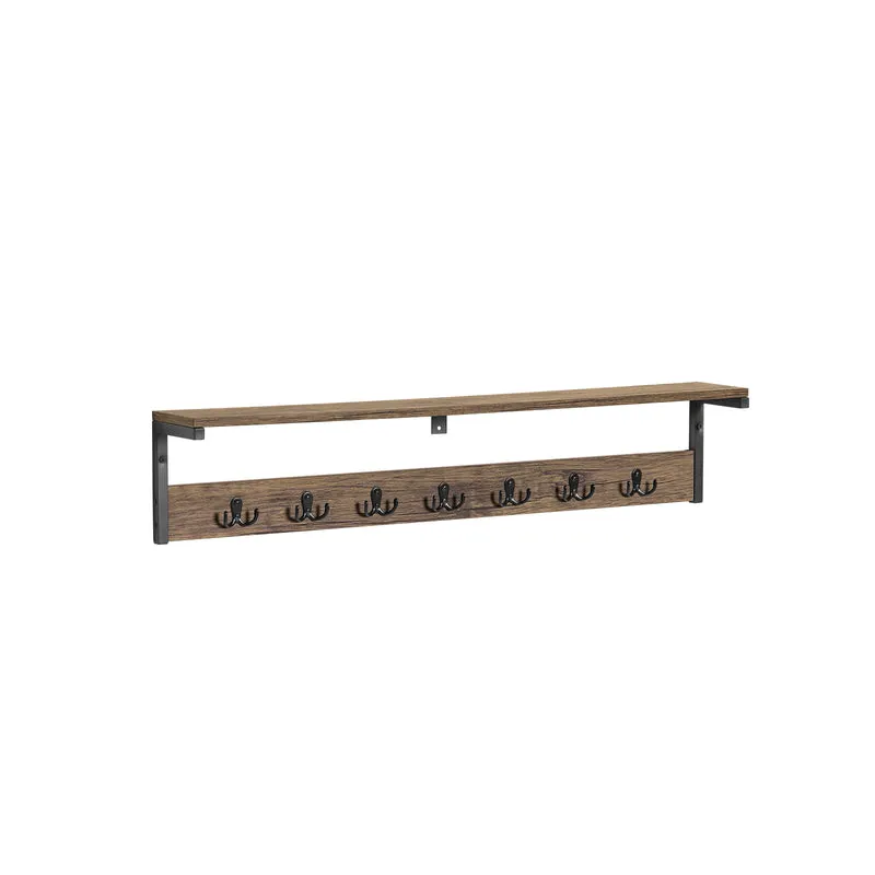SoBuy FHK27-N Porte Manteau Mural, Étagère de Rangement, Patères Portemanteaux