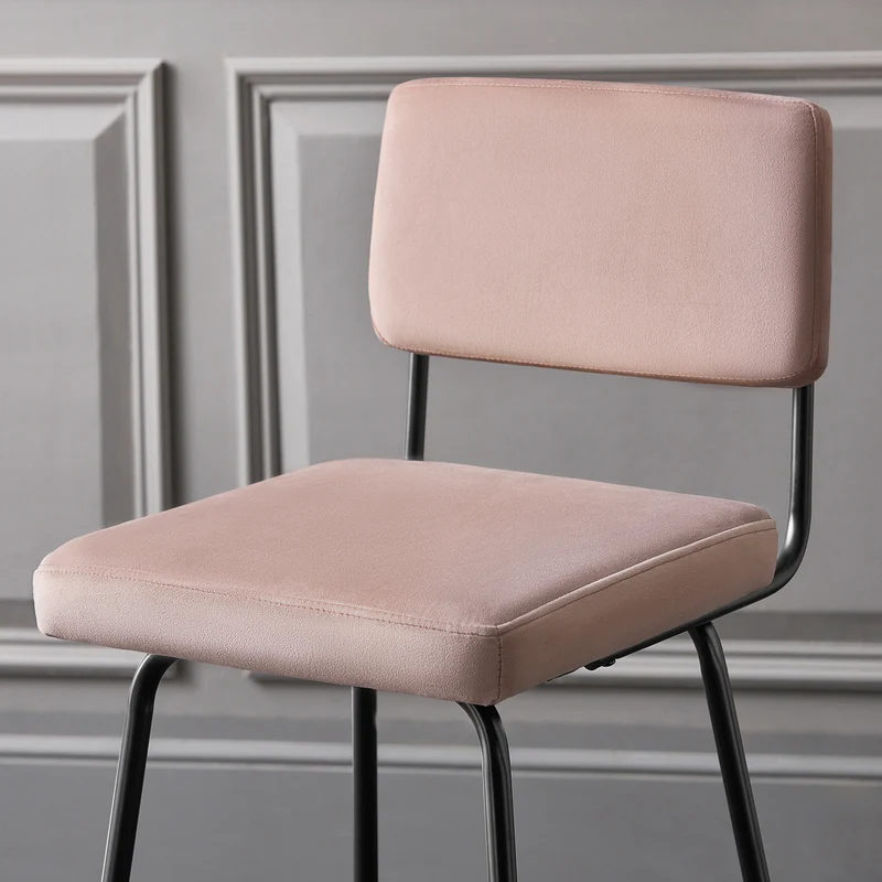 SoBuy FST90-Px2 Lot de 2 Tabourets de Bar Design Tabouret Haut de Bistrot avec Dossier et Repose-Pieds, Tabouret de Comptoir, Chaise de Bar