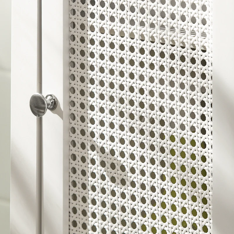 SoBuy BZR36-W Meuble Colonne de Salle de Bain Armoire Haute Placard de Rangement avec 1 porte, 1 tiroir et 3 étagères