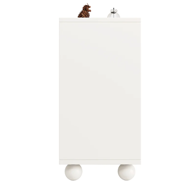 Buffet moderne blanc motif U 120x35x71cm ALIGNLNE