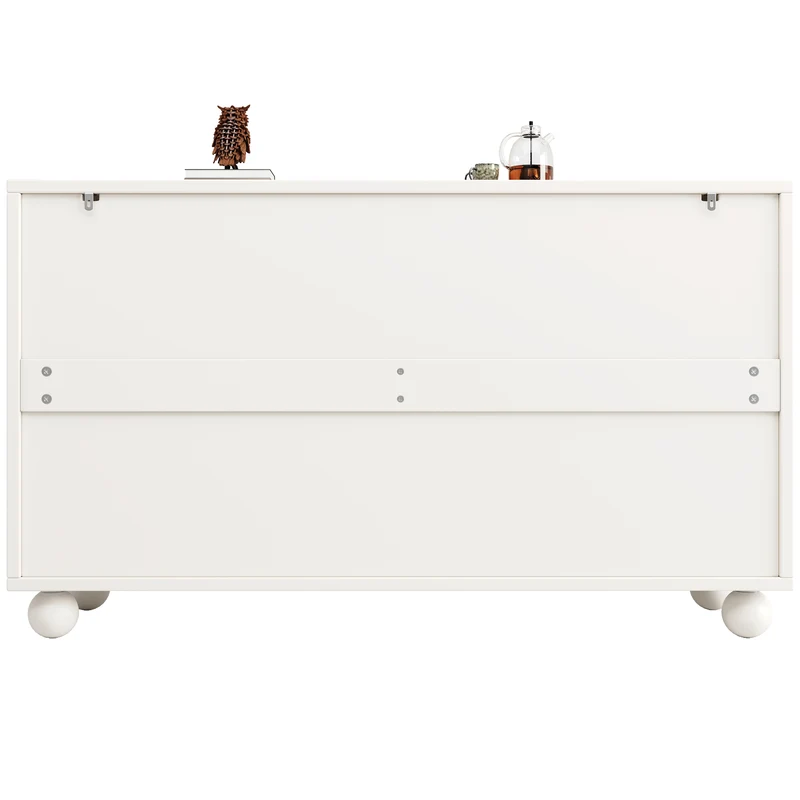 Buffet moderne blanc motif U 120x35x71cm ALIGNLNE