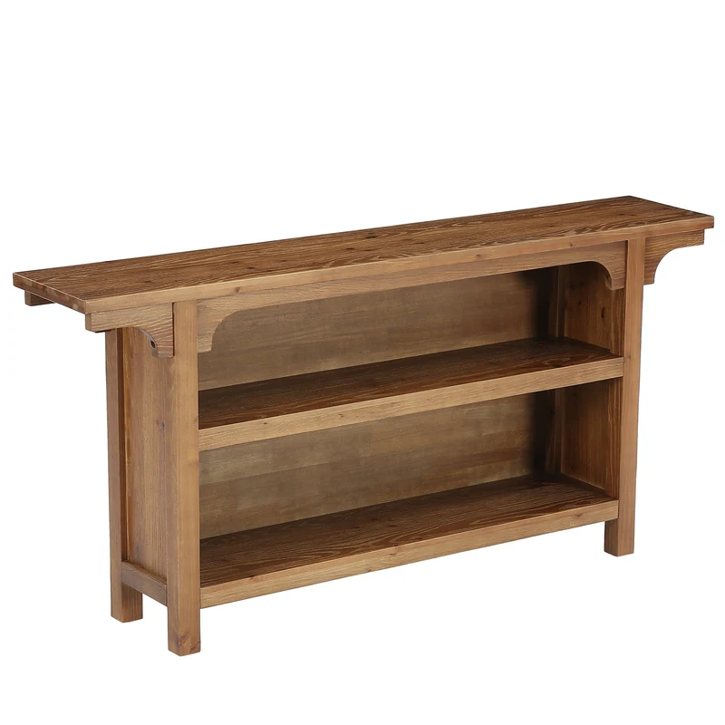 Console de 160 cm, Table basse étroite à 3 niveaux avec étagères de rangement pour l'entrée