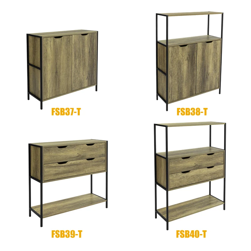 SoBuy FSB37-T Buffet Commode Meuble de Rangement Table Console Placard avec 2 Portes