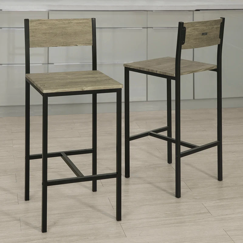 SoBuy FST53-Ax4 Lot de 4 Chaises Tabourets de Bar Cuisine Chaises de Bar, avec Repose-Pieds