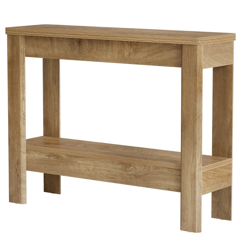 Tribesigns Console rustique 105 x 30 x 80 cm avec rangement ouvert, Table d'appoint étroite pour entrée et salon