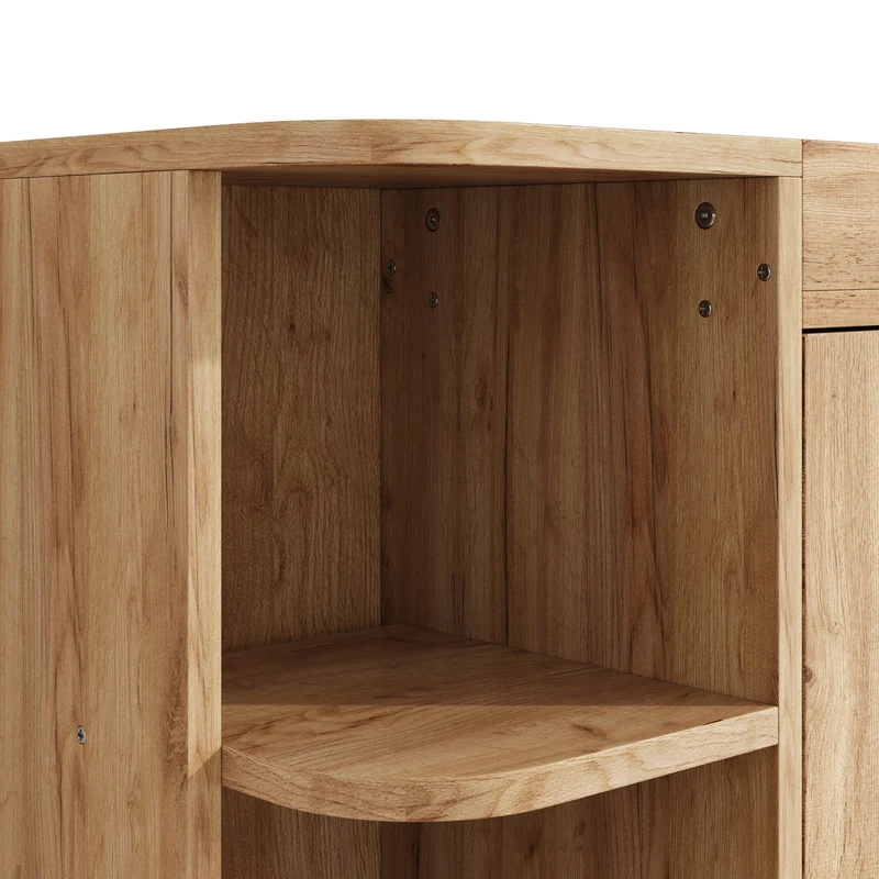 Meuble à chaussures effet bois double portes pieds noirs 80x32x99cm BIRCHCEILING
