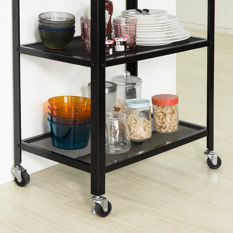 SoBuy SVW04-N Desserte Roulante Chariot de Service à 3 Niveaux Étagère de Rangement