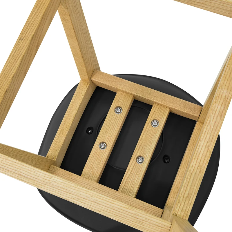 SoBuy FST79-SCH Tabouret de Bar Design Chaise Haute de Bar Cuisine avec Repose-Pieds et Piètement en Bois de Chêne Haute Qualité