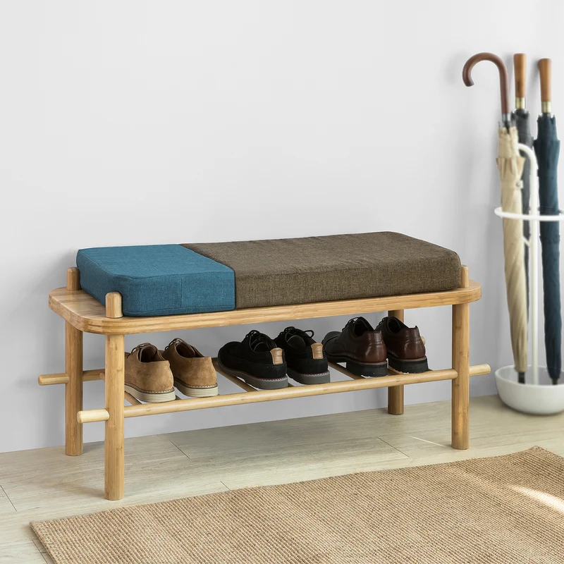 SoBuy FSR73-N Banc à Chaussures de Rangement Étagère à Chaussures