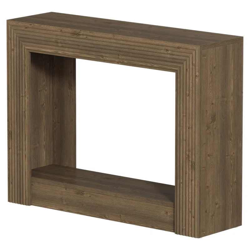 Tribesigns Console de style campagnard de 105 cm avec rangement, Table d'appoint étroite à 2 niveaux