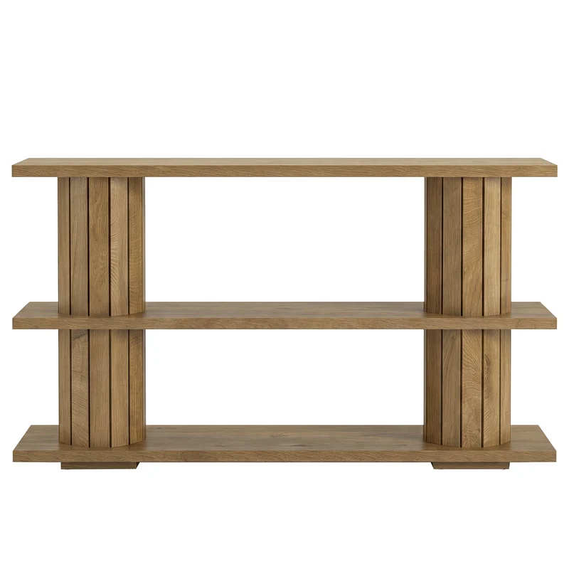 Tribesigns Console de 160 cm avec étagères de rangement à 3 niveaux, Longue table d'entrée pour salon et hall d'entrée