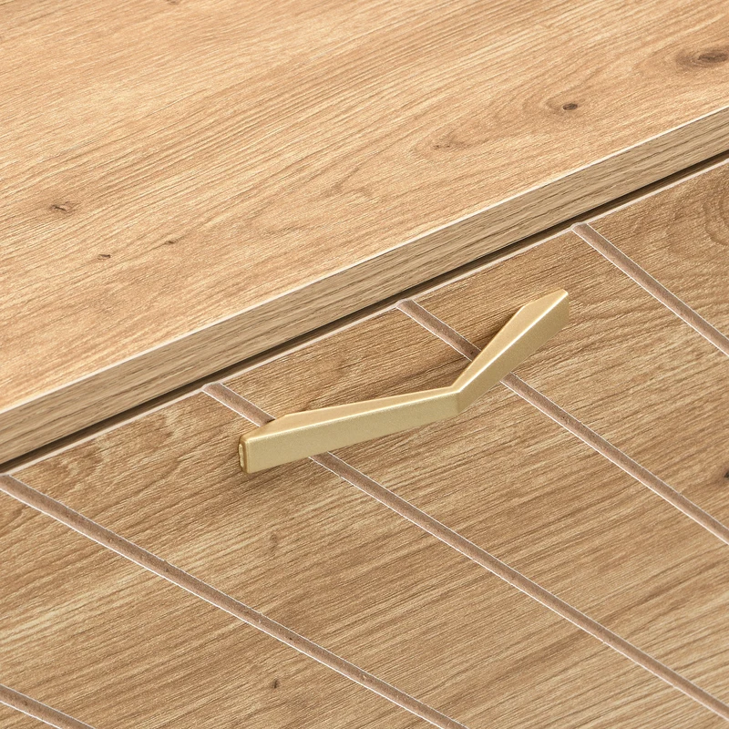 Meuble à chaussures élégant effet bois 4 portes MDF 108,5x24x100 cm ALIGNESS